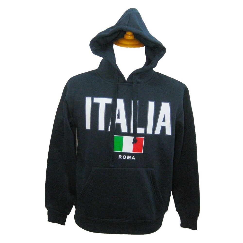 Rome ITALY Roma Italia Men's Size Medium Blue Athletic Hoodie Hooded Sweatshirt
